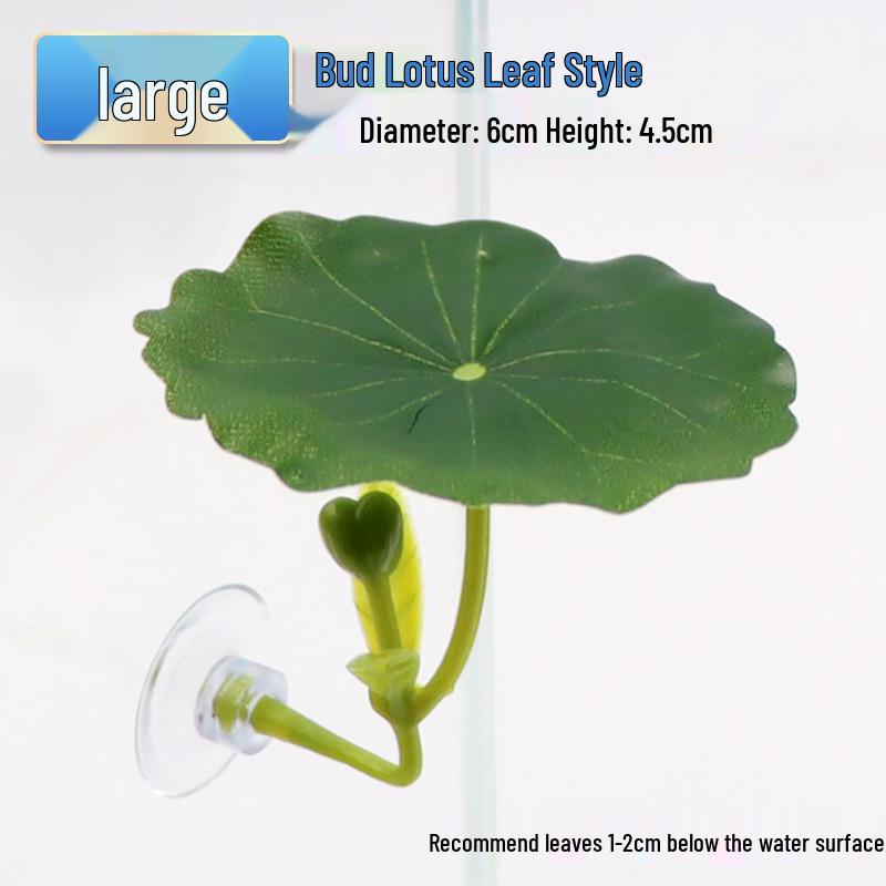 Lotus Leaf Resting Bed for Fish Tanks - Simulated Aquatic Plant Decor