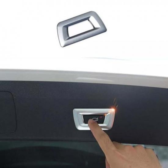Inner Tailgate Rear Door Switch Cover 2011-17 Matte Silver Fit For BMW 5 Series