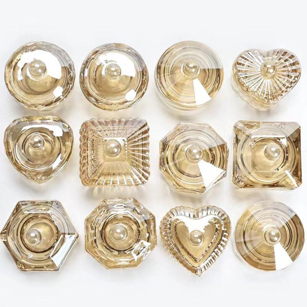 Crystal Glass Dappen Dish Acrylic Glass Cup w Cap Accessories Liquid Powder Glass