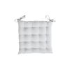Quilted Chair Pad 40x40x5 Cm ALIX White, by Soleil D'ocre