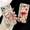 Чехол со стразами и блестками для XiaoMi Poco F7 Ultra F6 Pro F5 5G, 3D-кристалл, сердце, цветочный, блестящий, бриллиантовый, драгоценный чехол