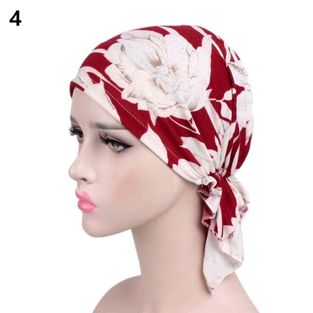 New Fashion Beanie Muslim Cancer Chemo Hat Printed Headwear Turban Hat Head Wrap Cap