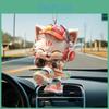 With Acrylic Pendant Cute Cat Listening To Music Design For Auto Decor Interior