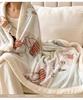 Yunjin Double-Sided Winter Fleece Blanket - Thick, Cozy Sofa Throw & Office Shawl