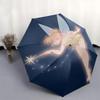 Tinker Bell Theme Automatic Compact Folding Cute Umbrella - Portable and Durable, 8-Bone Iron Umbrella for All Weather0707075