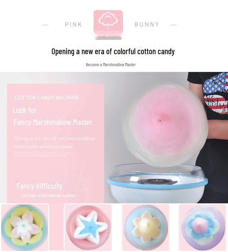 Детская автоматическая машина для приготовления сладкой ваты Benny Rabbit — мини-дизайн ручной работы