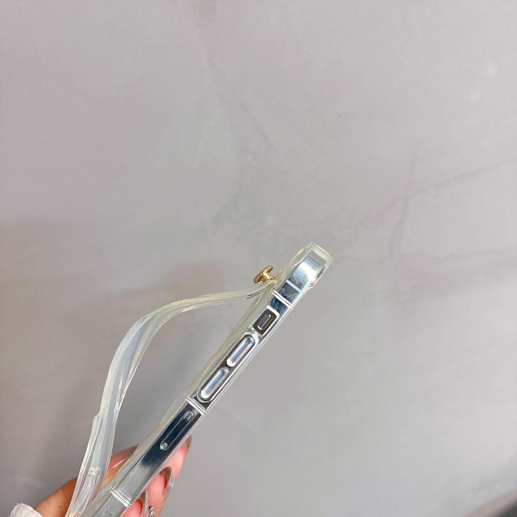 Чехол для телефона 13/14/15 Pro Max с креплением-браслетом - защитный чехол Mermaid Soft Shell