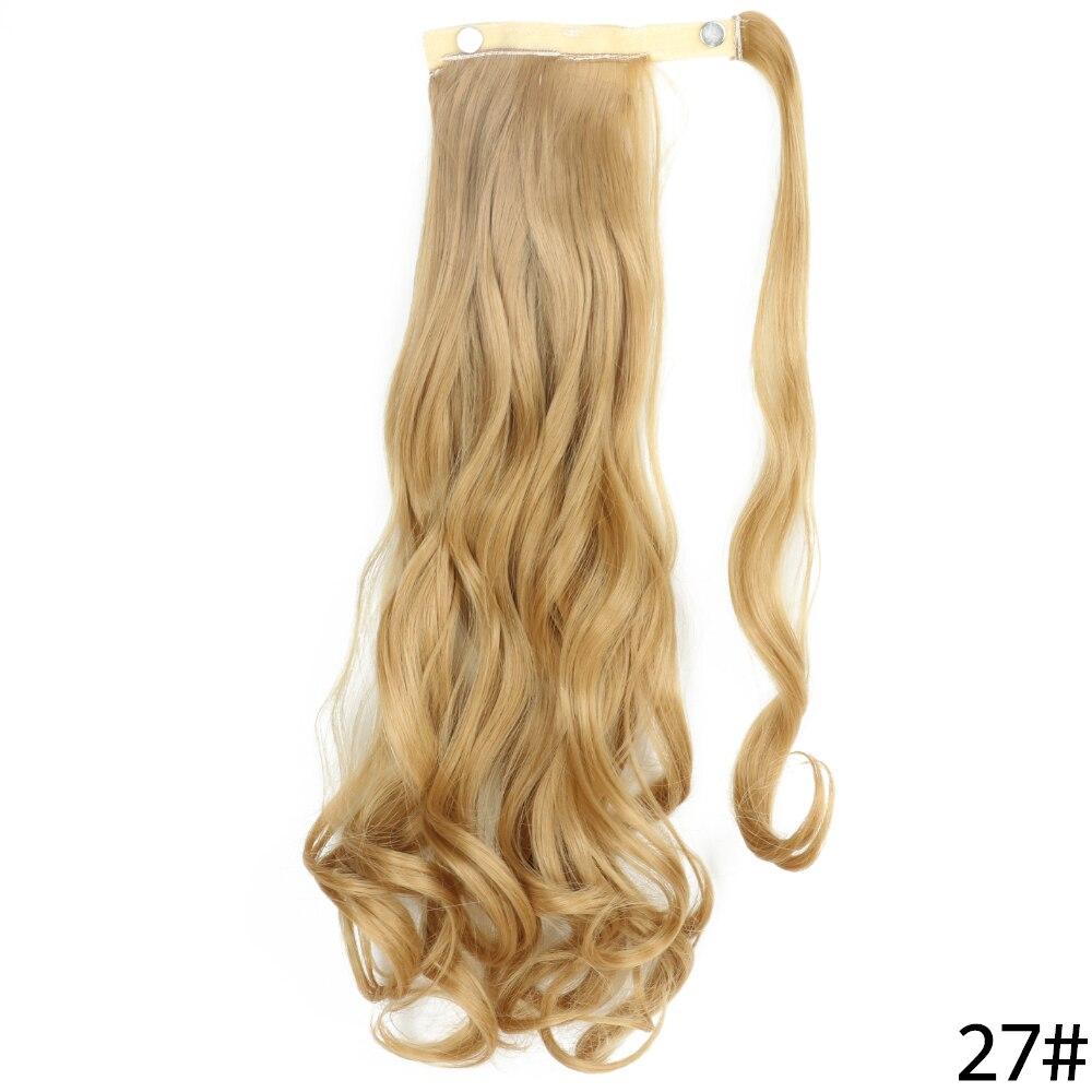 MERISIHAIR Women Long Straight Wrap Around Ponytail Synthetic Fiber Long Straight Wavy Hair Extensions Daily Wear
