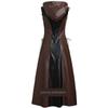 Amazon Wishebay European and American Hot-Selling Style, Chest-Tie Five-Size Sleeveless Hooded Long Leather Skirt in Stock