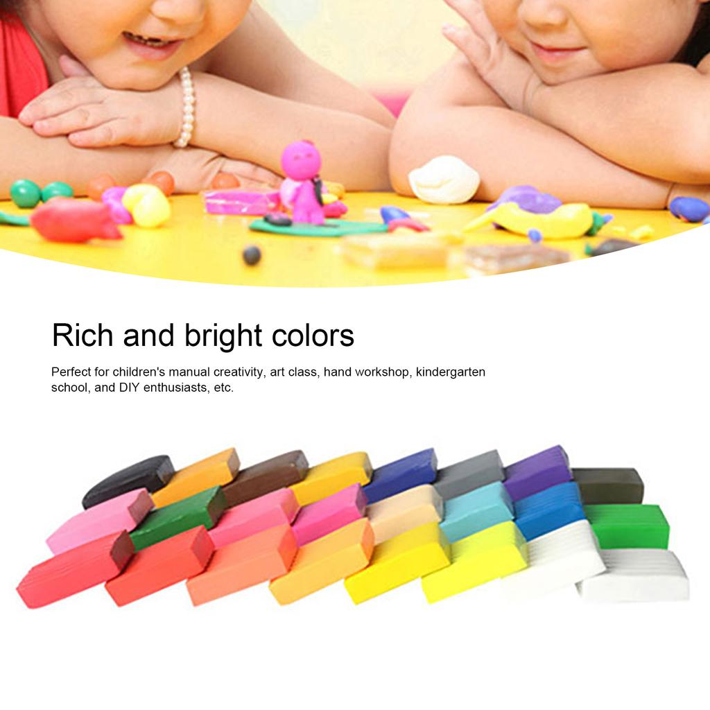 Пластилин детский 24 ярких цвета полупрозрачный пластилин для развития координации рук и глаз с инструментами для