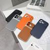 Instant 17 Large Viewing Window Plain Leather Suitable IPhone 17pm Phone Case Apple 16 ProMax Frosted 15 Protective
