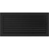 Vent Cover 22x45 Black with Blinds