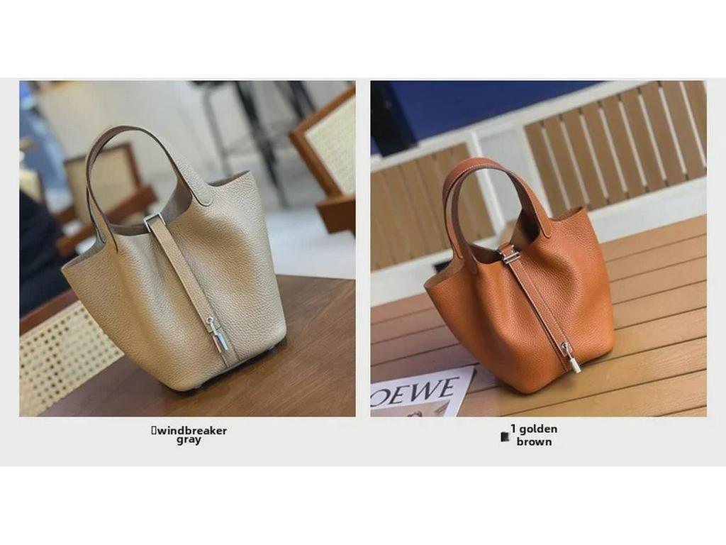 Сумка-корзина для овощей из натуральной кожи класса люкс TC — стильная, универсальная и вместительная сумка-ведро