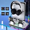 With Headphone Holder Controller Charging Stand RGB Light Console Charger Dock for PS5/PS5 Slim