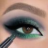 Luxurious Shimmer & Matte Eyeshadow Stick Easy Application Long-Lasting Waterproof Eye Makeup Natural & Black Tones with Blue & Green Highlights