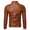 Men's Clothing Autumn and Winter Slim Fit Simple Trend Men's Leather Jacket Casual Wash Locomotive Pu Leather Jacket