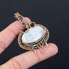 Moonstone Gemstone Pure Copper Wire Wrapped Handmade Pendant Jewelry For Her