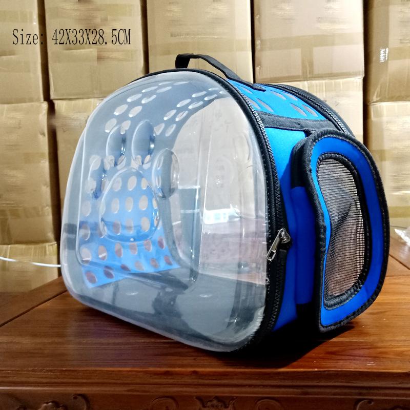 Сумка для домашних животных на открытом воздухе 1 шт., для кошек и собак, через плечо, дышащая, портативная, складная, прозрачная, большой емкости, сумки для домашних животных