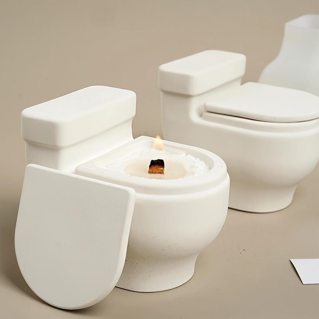 Силиконовая форма для литья смолы для подсвечника и хранения - Форма унитаза, форма для рукоделия своими руками для энтузиастов домашнего декора и мастеров - Многоцелевая