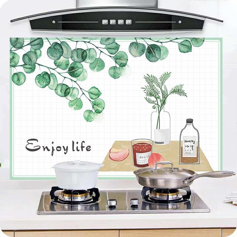 T самоклеящиеся маслостойкие наклейки для кухонной плиты, высокотемпературные наклейки на плитку, вытяжка для шкафа, водонепроницаемая декоративная наклейка