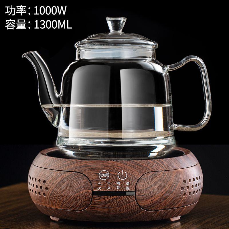 Стеклянный чайник для электрической гончарной печи 220 В, бытовая, высокотемпературная стойкость и взрывозащищенность, прозрачные отдельные кастрюли