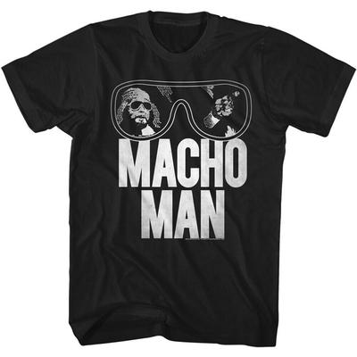 Macho Man Macho Man Redo Черная футболка унисекс