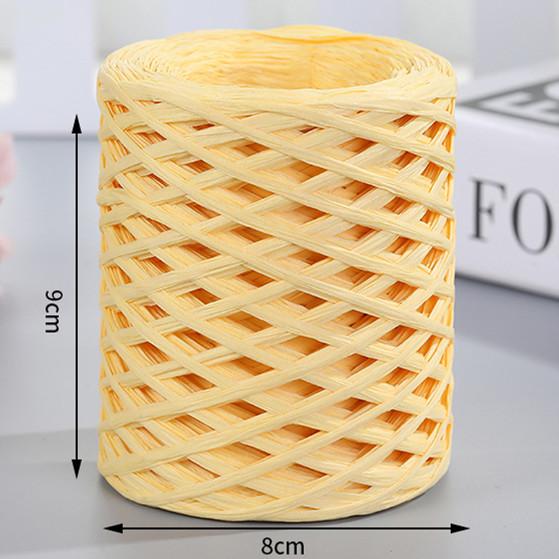 200 м Натуральная рафия Соломенная пряжа для вязания крючком Бумажные нити Экологичная бумажная пряжа DIY Ручная работа Летняя шляпа от солнца Пляжная сумка