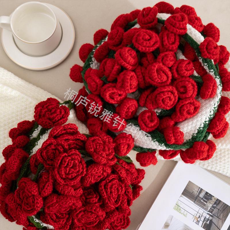 Плед-букет роз ручной работы из молочного хлопка – Идеальный подарок на помолвку, свадьбу, День святого Валентина и Циси.