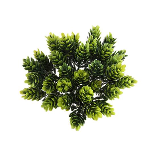 1 букет, имитация ананасовой травы, не увядающая, реалистичная, пластиковая, 30 головок сосновой шишки, ананасовая трава для офиса