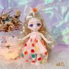 16 см 3D Комиксные Глаза Девочка Принцесса BABI Кукла Игрушки 1/8 BJD Суставы Подвижные Красивая Одежда Белая Кожа Детские Игрушки для Переодевания Подарки