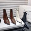 Fashion Pointed Toe Women Ankle Boots Fashion Elegant Soft Leather Shoes Thick Heel Women's Modern Short Booties