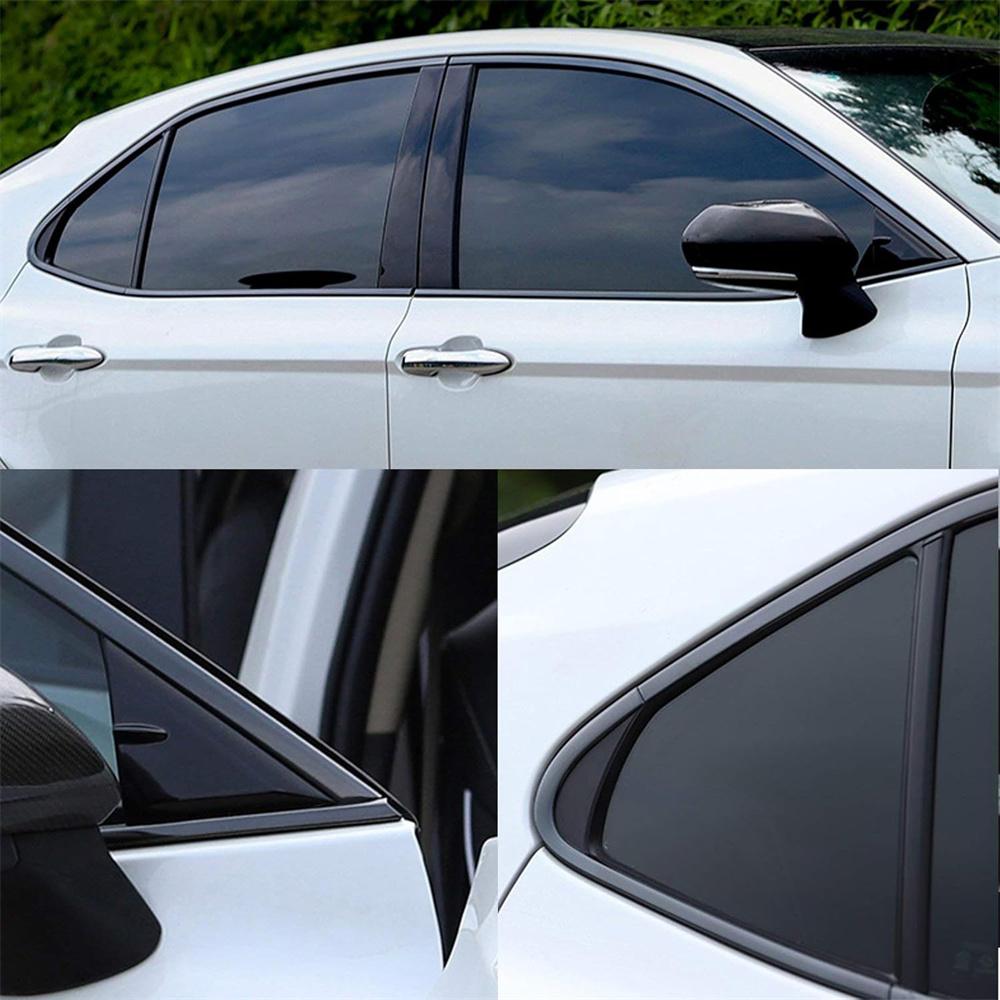 Хром Удаление Затемнение Накладка Отделка Окна Ярко-Черный Для Toyota Camry 2018-23