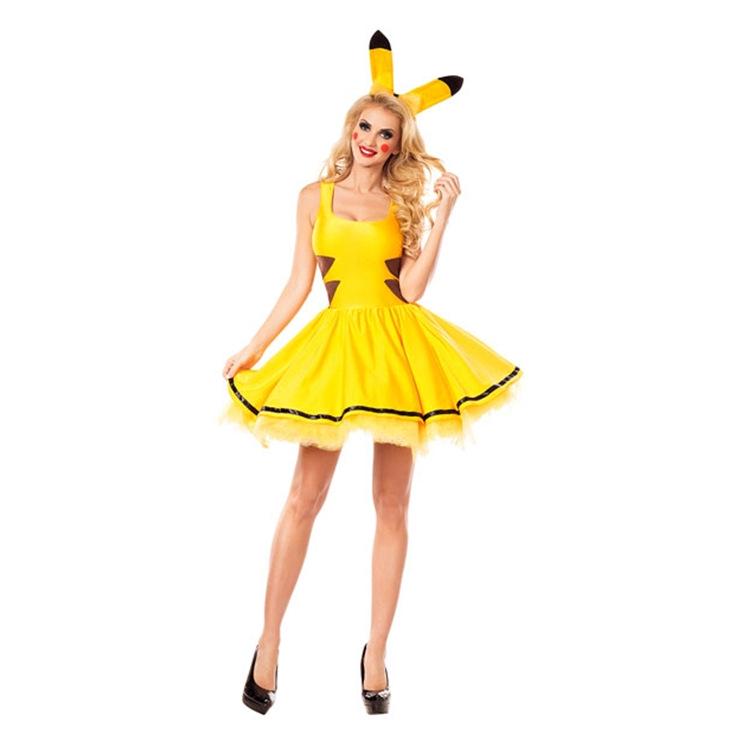 Women's Pikachu Halloween Cosplay Costume for Role-Playing and Stage Performance