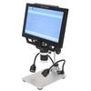 Digital Microscope 12MP 1600X 9in Screen USB Adjustable Bracket Microscope with 8 LED Lights 100‑240V EU Plug
