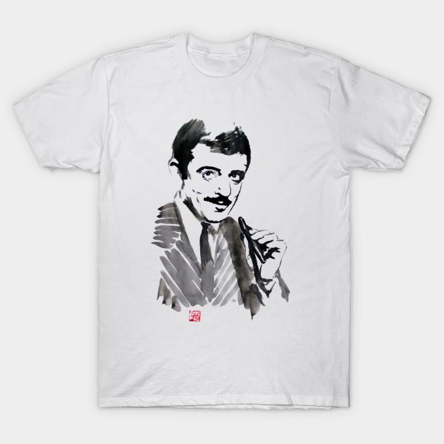 Asian Size Men Print T-shirt Gomez Addams No-Cut Heat Transfer Print Cotton Tshirt