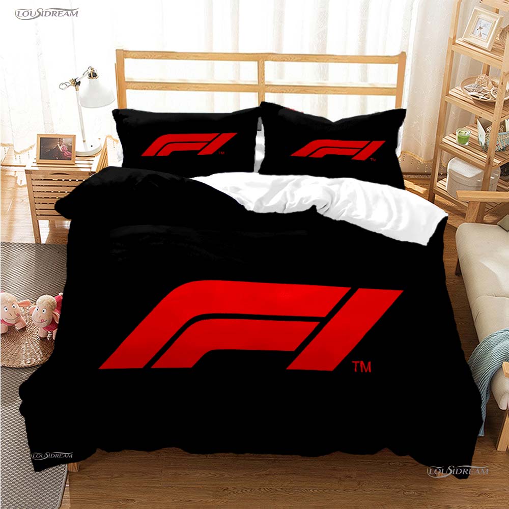 Пододеяльник Formula 1 Мягкий одеяло для любителей гонок Комплекты постельного белья Мягкий Удобный чехол для одеяла плюс Наволочки Односпальный/Двуспальный/Евро/Кинг