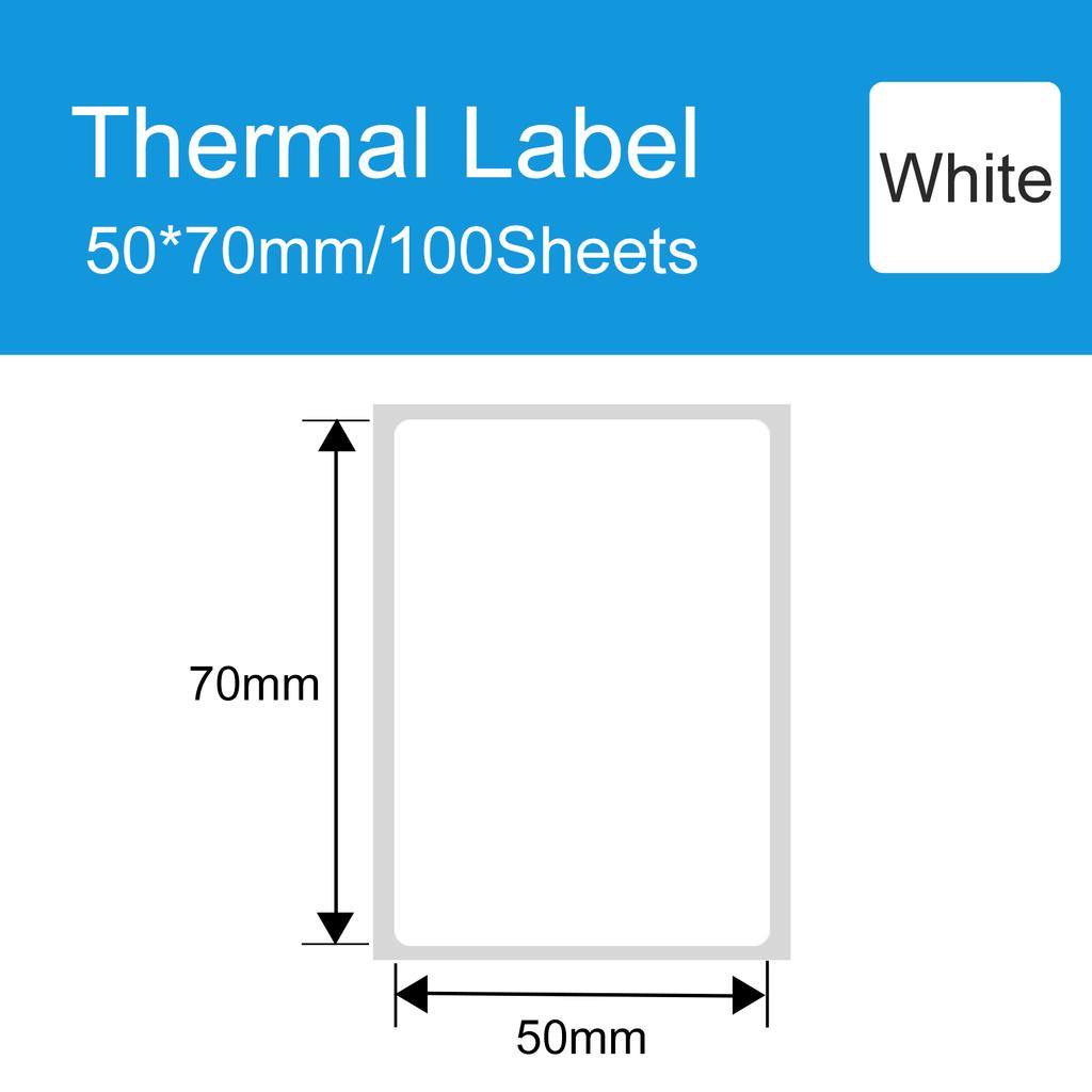 Наклейка для принтера этикеток, термобумага для этикеток, самоклеящаяся рулонная бумага для печати, водонепроницаемая, маслостойкая