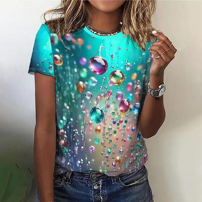 Модная женская футболка с 3D принтом, повседневные топы с круглым вырезом Love, летние топы с короткими рукавами, трендовая женская одежда в стиле хип-хоп, свободные футболки для девочек