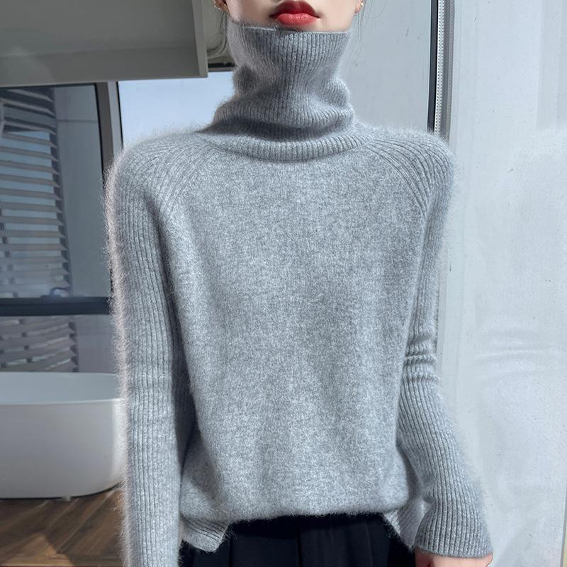 Женский кашемировый свитер Qinghe кашемир 30% кашемир 30% норка 30% шерсть 10% нейлон Женский осенне-зимний толстый кашемировый свитер мягкий и теплый