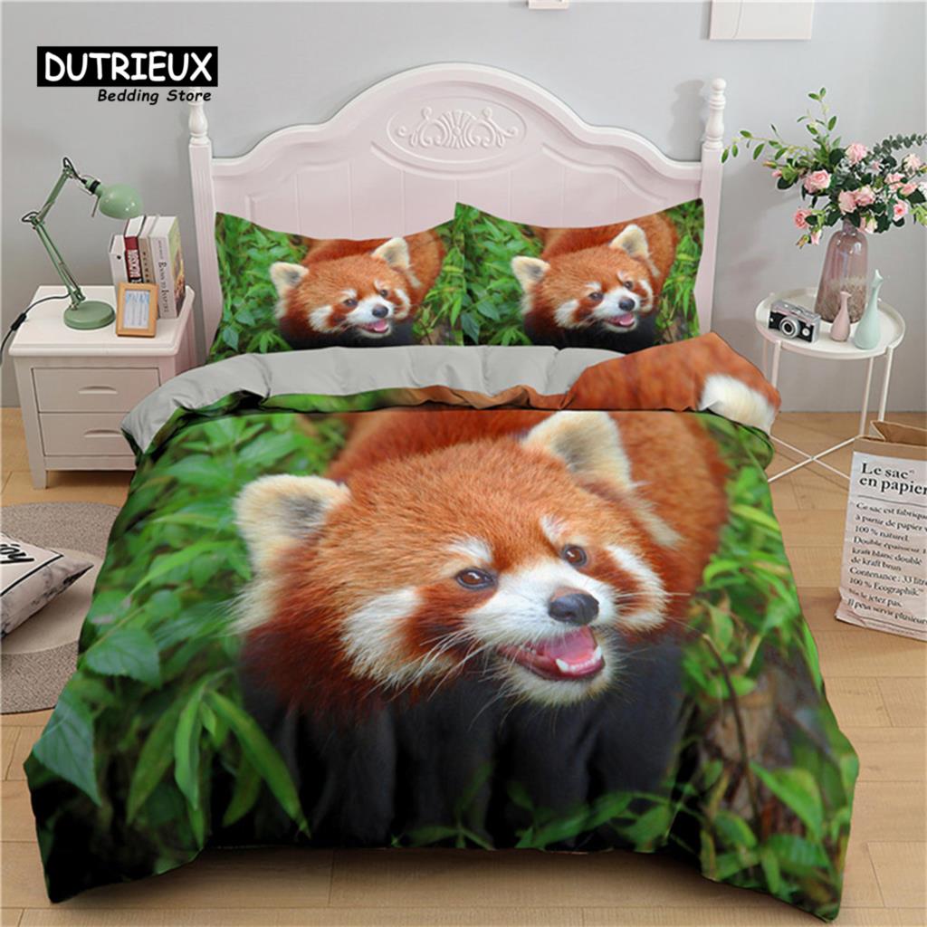 Детский милый комплект постельного белья с животными Твин Кинг для мальчиков девочек подростков 3D принт панды пододеяльник микрофибра пододеяльник декор спальни