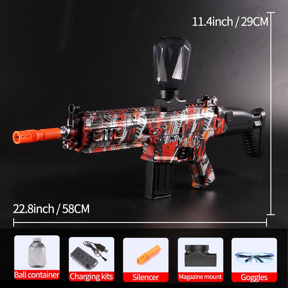 Электрический клеевой пистолет Scar, игрушечный пистолет, подходит для активного отдыха на свежем воздухе, полностью автоматический игрушечный пистолет Splash Ball, командная игра для стрельбы на открытом воздухе, не включая Wat
