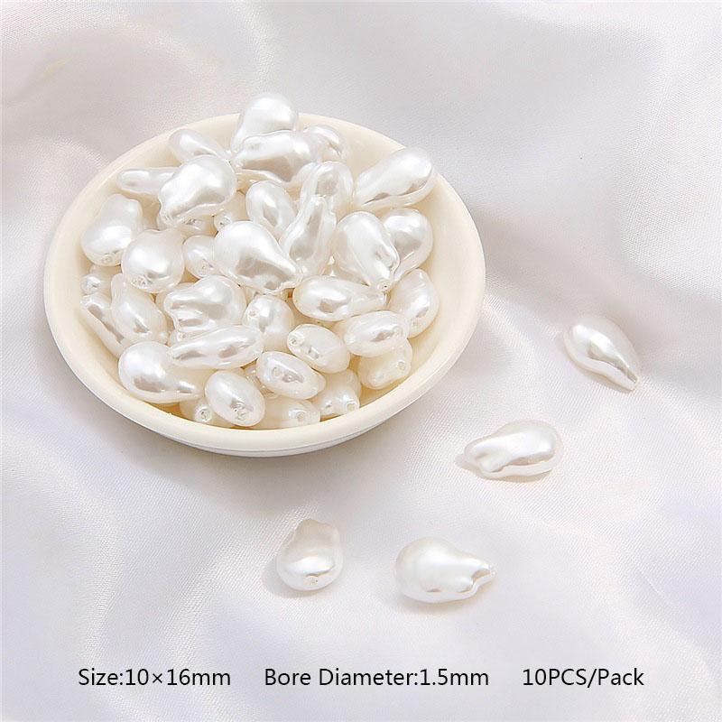 10/20 шт./упак., высококачественные бусины из АБС-пластика с искусственным жемчугом неправильной формы, свободные бусины для ожерелья, ювелирные аксессуары