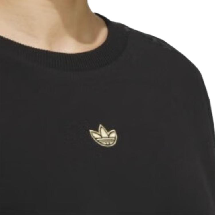 Adidas Спортивная толстовка Originals Street Roaming Series с круглым вырезом и длинным рукавом, женская толстовка черного цвета KB1924