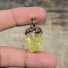 Lemon Quartz Rough Pendant Electroformed Copper Pendant Handmade Electroformed Jewelry Genuine Gemstone Pendant Copper Jewelry Gift For Him