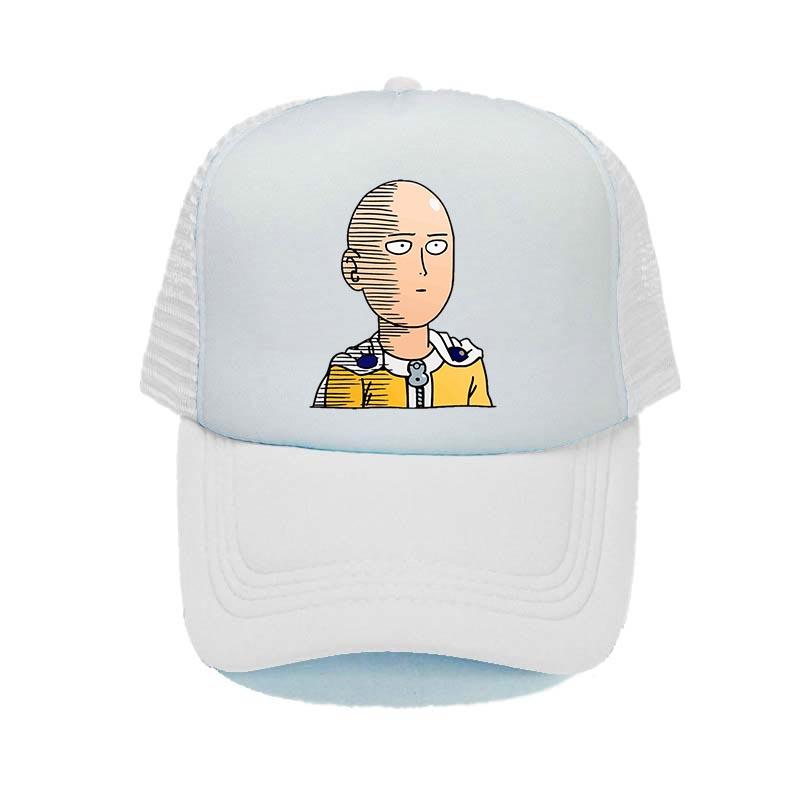 One Punch Man Mesh Dad Hat Japanese Anime Fans Casual Bone Gorras Cap For Women Unisex Webcomic Bald Hero Baseball Cap YY316