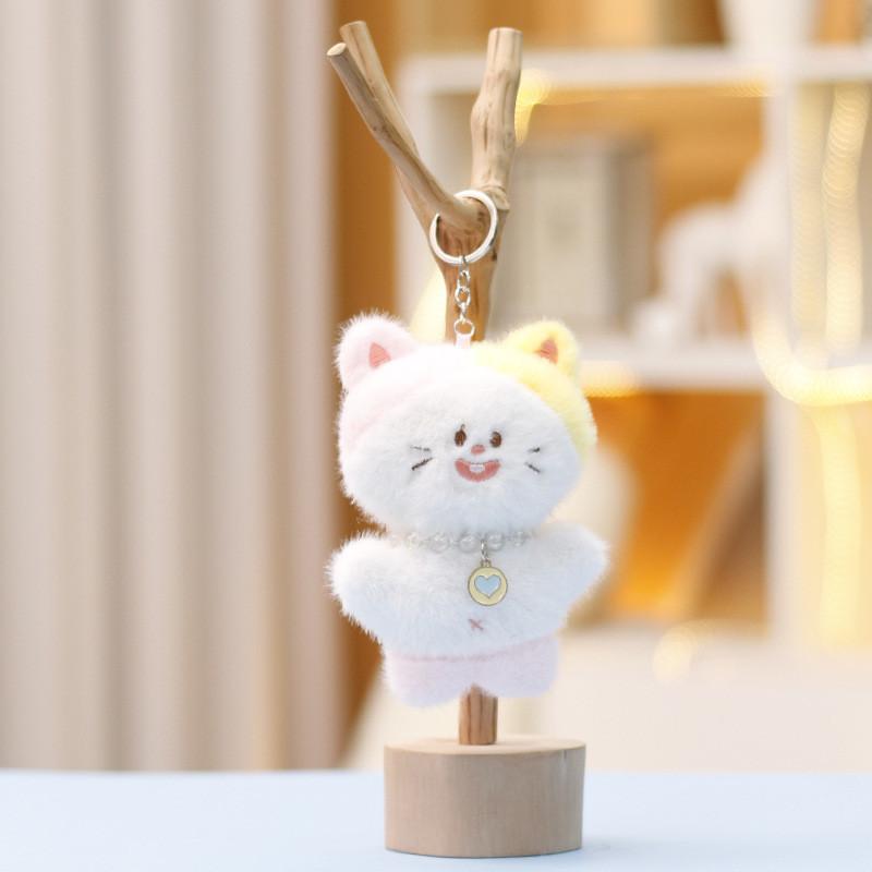 Black Cat Plush Toy Keychain With Pp Cotton Filling For Kids Gift Bag Decor