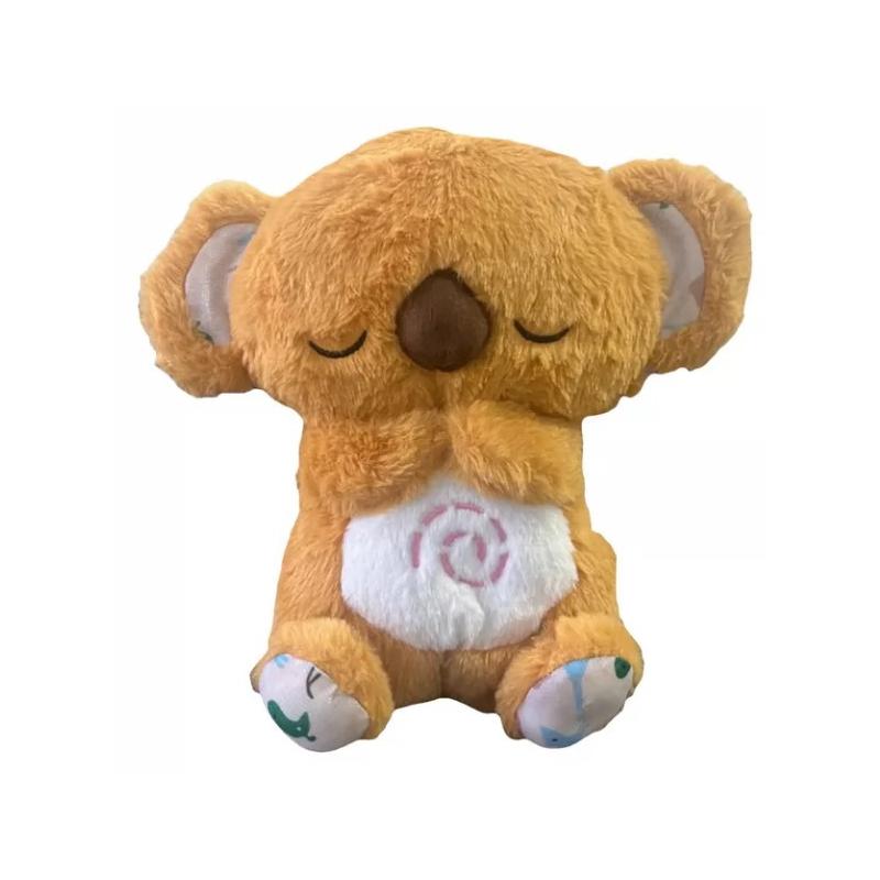 Дышащая Коала Со Световым Звуком Игрушка Для Сна И Игр Коала Музыкальная Мягкая Плюшевая Игрушка Сенсорная Для Новорожденных Комфортные Подарки Для Малышей