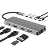Универсальная док-станция 12-в-1 Type-C с двойным HDMI для разных дисплеев и VGA-зеркалированием, совместимая с телефонами и ноутбуками, гигабитное расширение