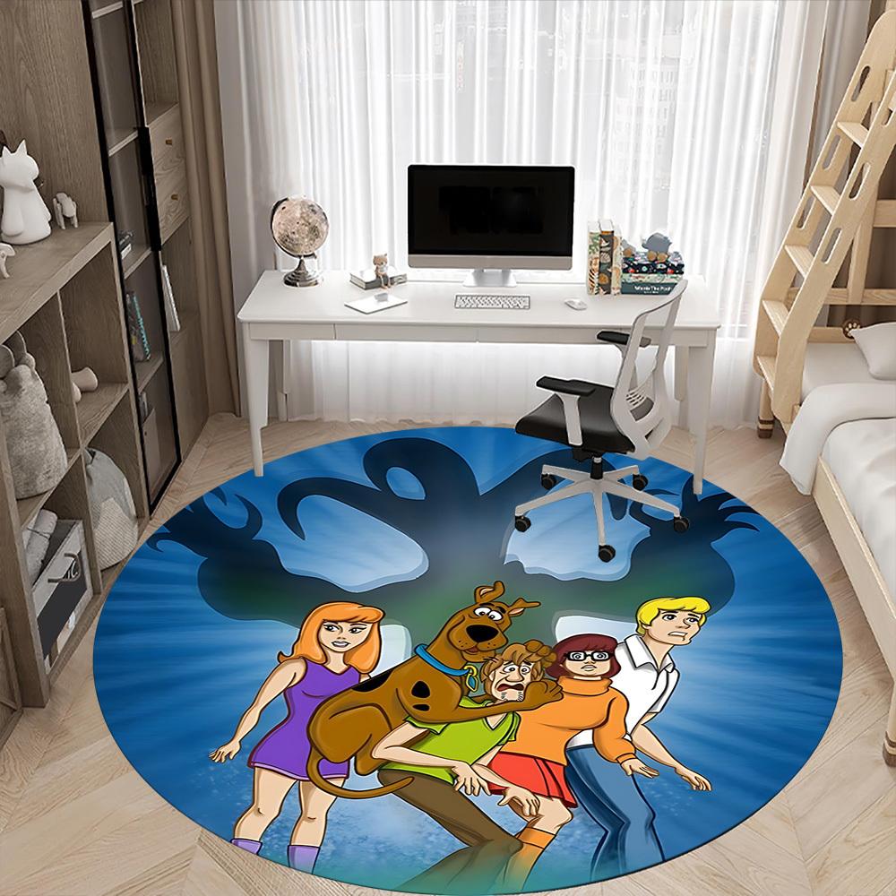 1PC Scooby-Doo Office Round Rug, Non-slip, Soft and Durable Office Rug for Interior Decoration, Perfect for Office yy250915128