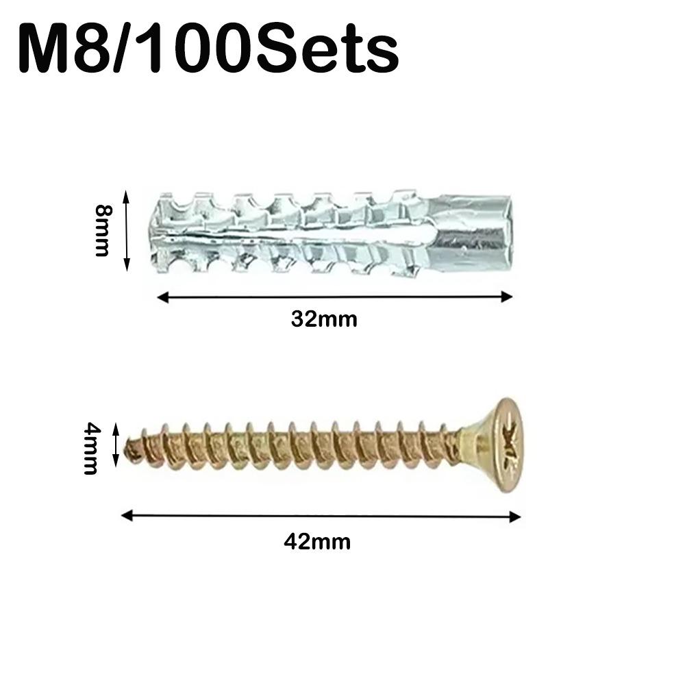New Self Tapping Metal Expansion Tube Nails Serrated Metal Wall Screws Fasteners Bolt Concrete Wall